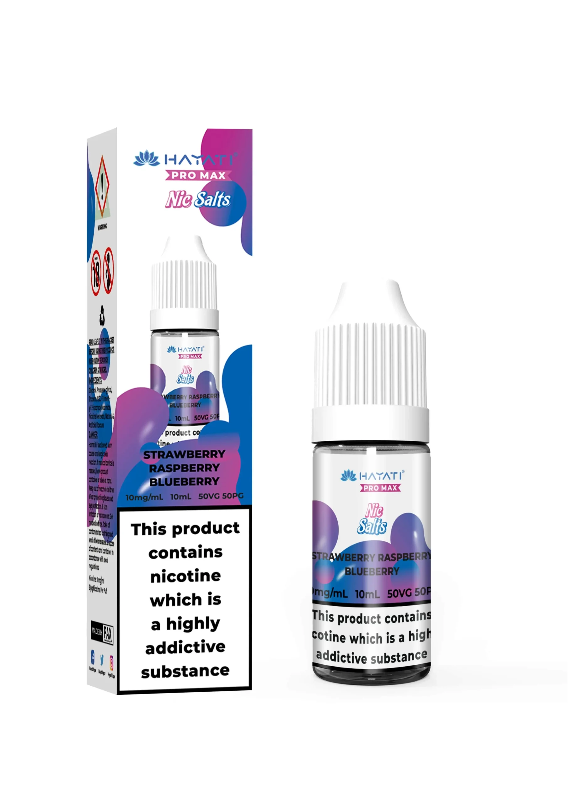 Strawberry Raspberry Blueberry Pro Max Nic Salt E-Liquid by Hayati 10ml