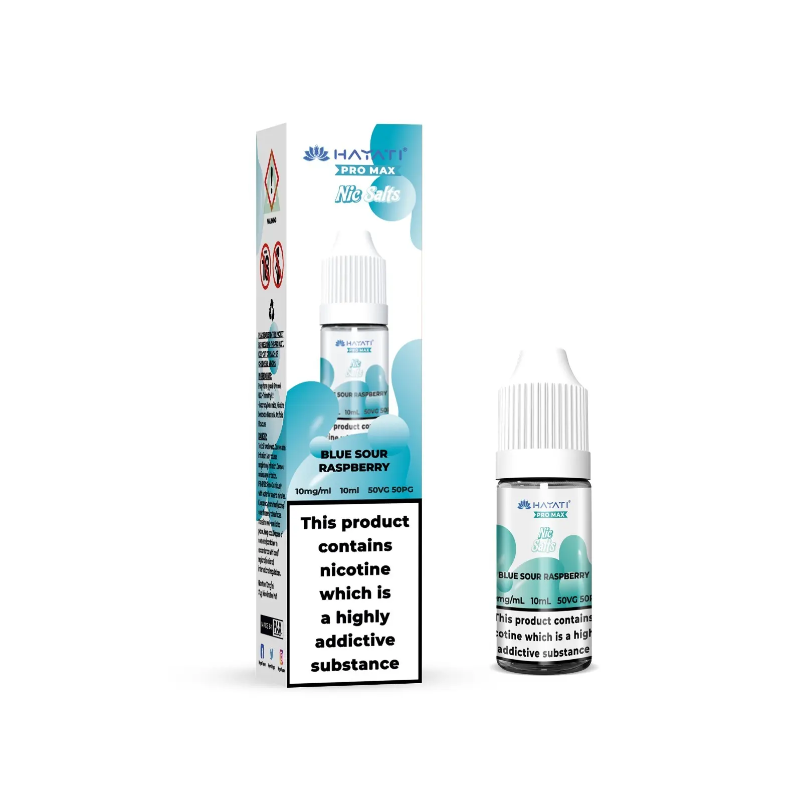 Blue Sour Raspberry Pro Max Nic Salt E-Liquid by Hayati 10ml