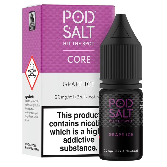 Grape Ice Nic Salt E-Liquid by Pod Salt 10ml