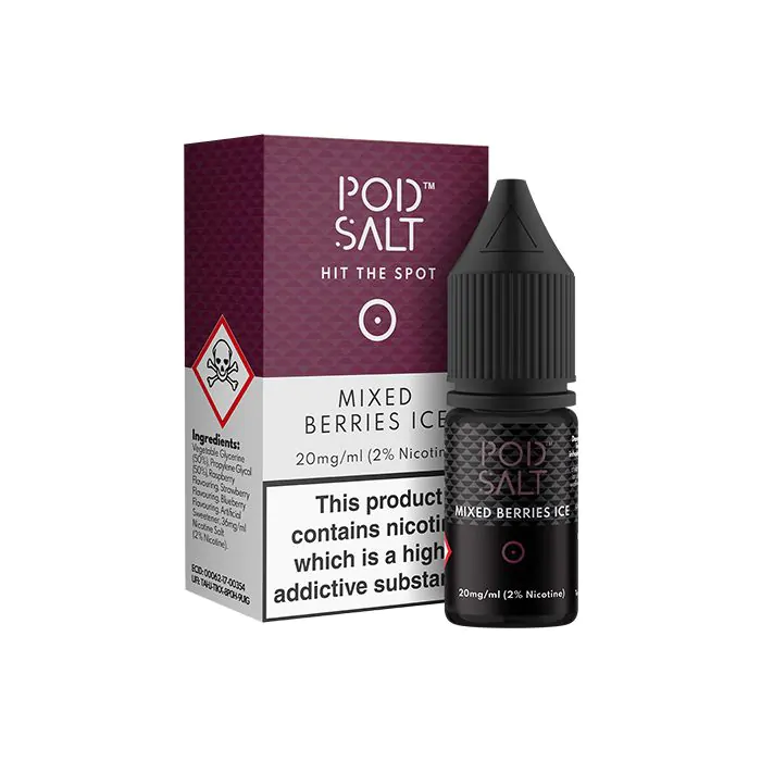 Mixed Berries Ice Nic Salt E-Liquid by Pod Salt 10ml